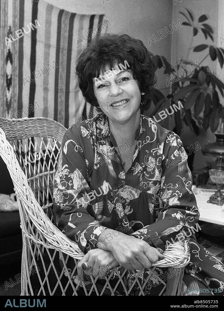 STOCKHOLM 1974-08-01. Berit Hedeby författare och journalist. Foto: Bertil Ericson TT / Historical / Kod: 1902.