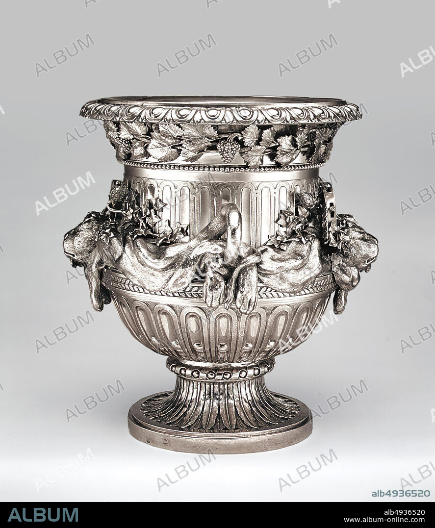 Ignaz Joseph Würth, Wine cooler (one of a pair), Austrian, Vienna, Ignaz Joseph Würth (Austrian, first mentioned 1769, died 1792), marked 1781, Austrian, Vienna, Silver, Overall (wt. confirmed): 11 15/16 x 9 7/8 in., 13.1lb. (30.3 x 25.1 cm, 5.94kg); wt. cooler only: 5.12kg; wt. liner only: .82kg, Weight, the pair: 383 oz. (11,911 gm), per dealer, Metalwork-Silver.