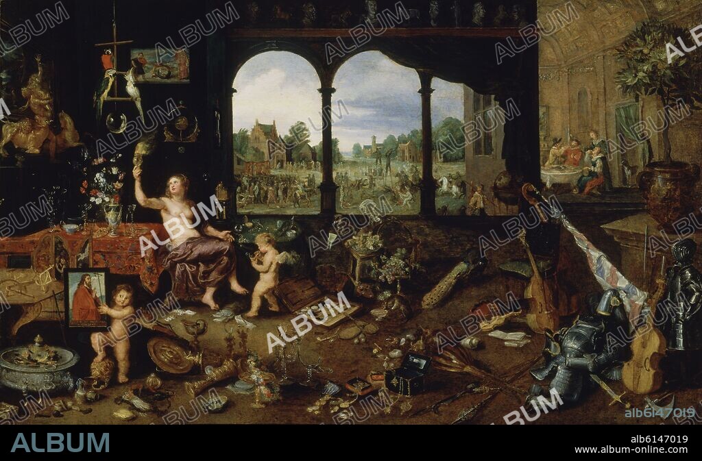 JAN BRUEGHEL DE VELOURS-BRUEGHEL EL. LA VANIDAD DE LA VIDA HUMANA-S XVII.