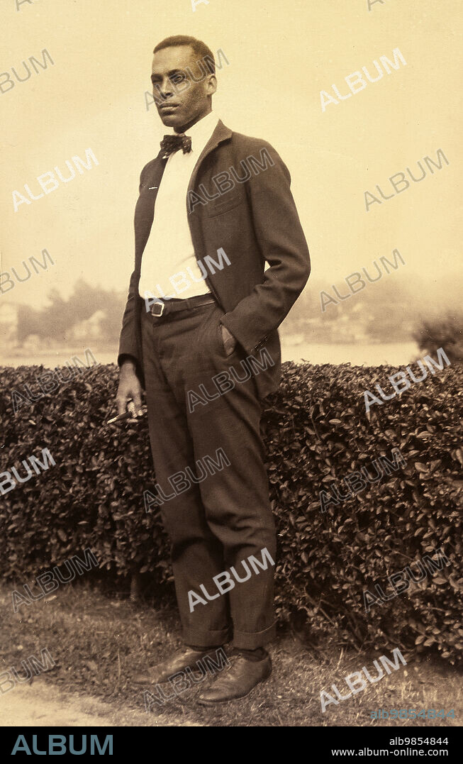 Ernest Everett Just (1883-1941), American biologist, academic and science writer, full-length portrait, unidentified artist, 1920.