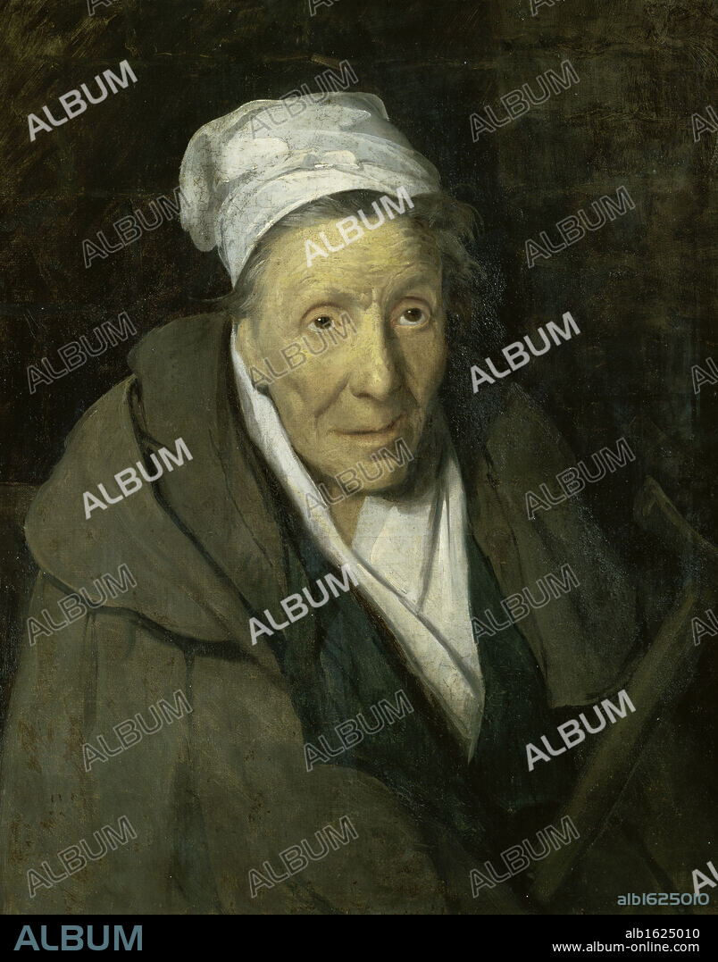 THÉODORE GÉRICAULT. The Madwoman (La Folle) c. 1821 Jean Louis Andre Theodore Gericault (1791-1824 French) Musee des Beaux-Arts, Lyons, France.