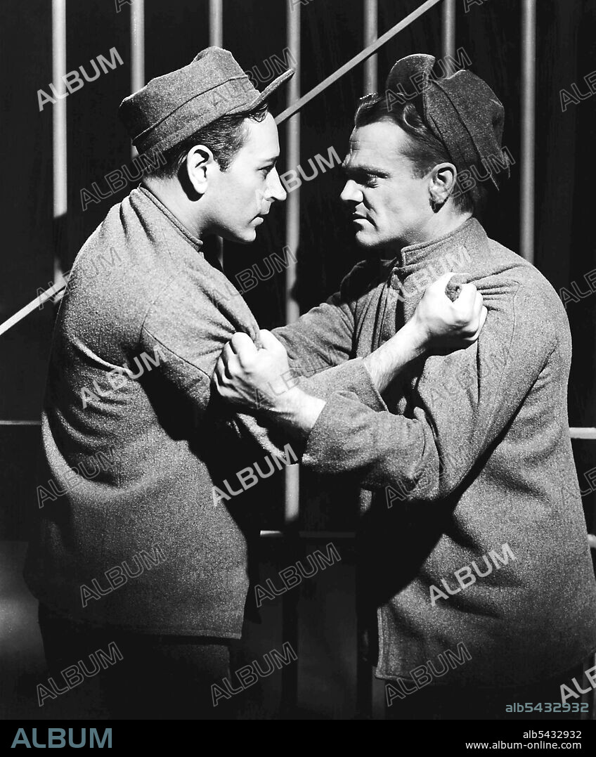 GEORGE RAFT y JAMES CAGNEY en MUERO CADA AMANECER, 1939 (EACH DAWN I DIE), dirigida por WILLIAM KEIGHLEY. Copyright WARNER BROTHERS.