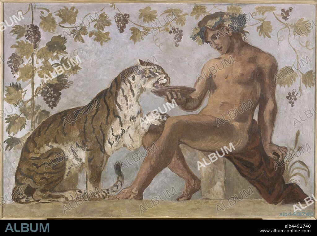 EUGENE DELACROIX. Bacchus with a tiger.