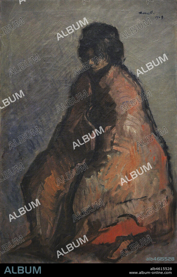 ISIDRE NONELL (1872-1911). SPANISH ARTIST.. Isidre Nonell (Isidro Nonell Monturiol) (1872-1911). Spanish artist. Niebit (Gypsy Woman), 1909. Oil on canvas, 130 x 88 cm. Reina Sofia National Art Center Museum. Madrid. Spain.