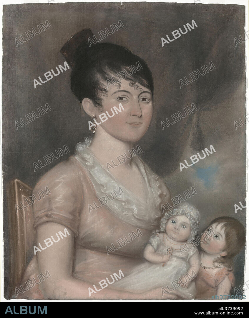 AMERICAN 19TH CENTURY. Anna Margaret Blake and Her Two Children. Dated: c. 1808. Dimensions: sight size: 70 x 55 cm (27 9/16 x 21 5/8 in.). Medium: pastel.