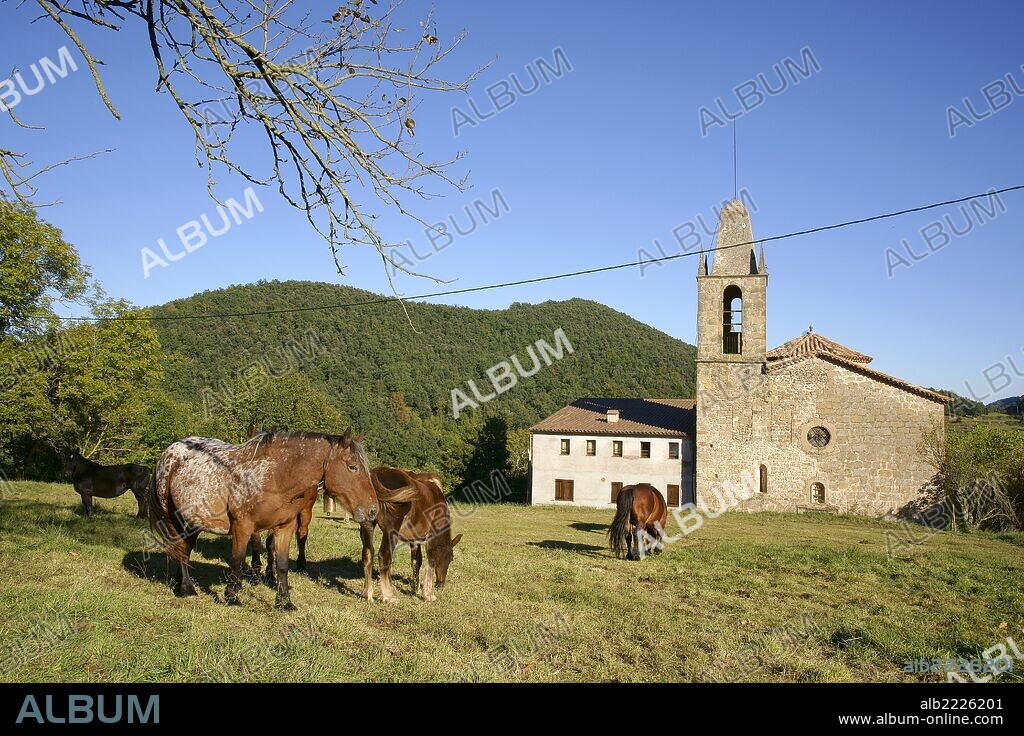 Iglesia de Sant Miquel de la Cot. Olot.Garrotxa. Girona..Catalunya.España.