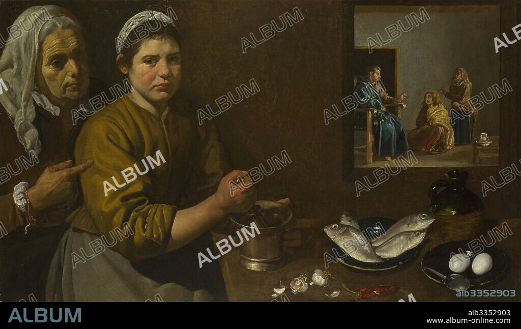 DIEGO VELAZQUEZ. Christ in the House of Martha and Mary.