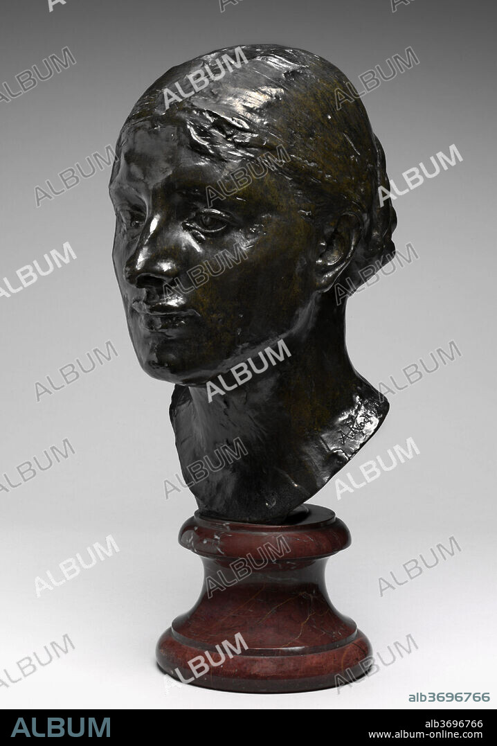 AUGUSTE RODIN. Head of Mrs. John Peter Russell (Marianna Mattiocco della Torre). Dated: model 1888. Dimensions: height: 35 cm (13 3/4 in.). Medium: bronze.