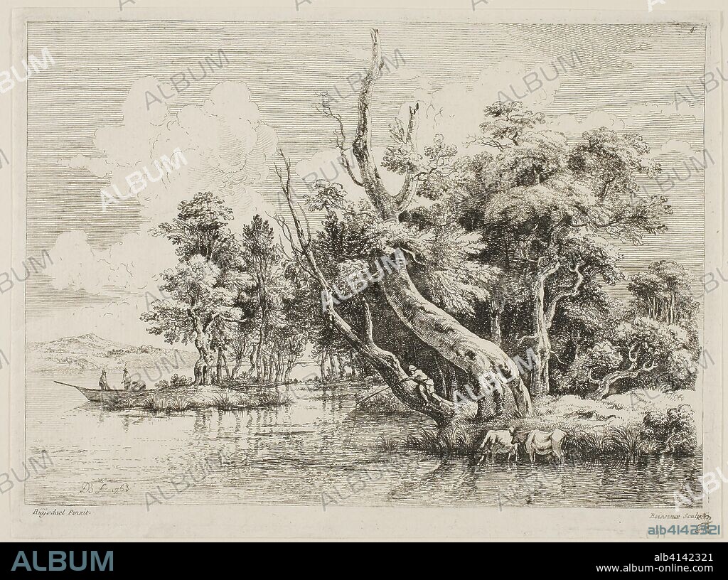 Clump of Trees near the Water. Jean Jacques de Boissieu (French, 1736-1810); after Jacob van Ruisdael (Dutch, 1628/29-1682). Date: 1763. Dimensions: 173 × 244 mm (image); 191 × 255 mm (sheet). Etching on paper. Origin: France.