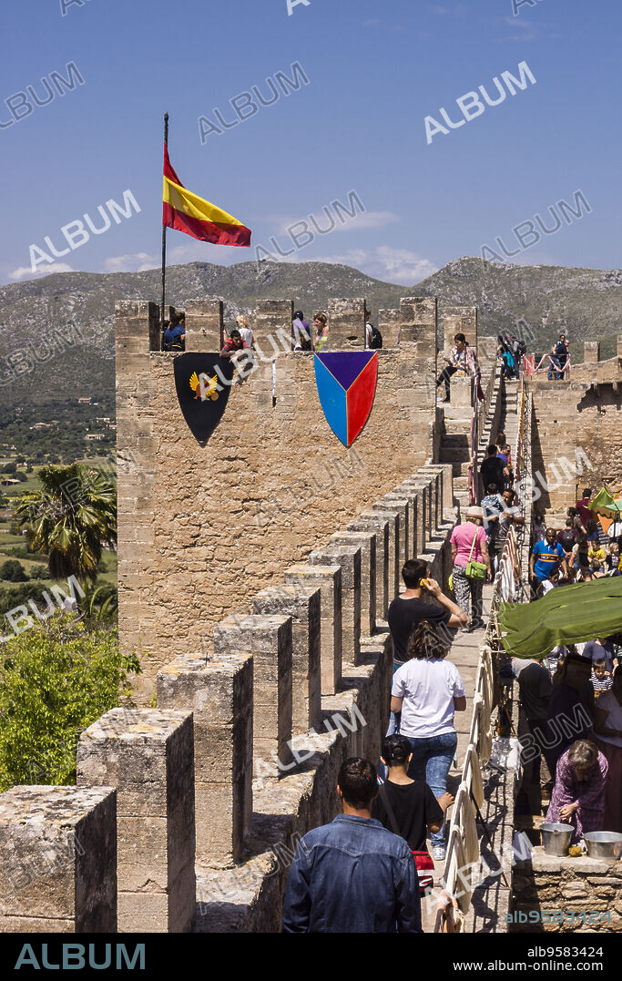 Capdepera Medieval Fair, Mercat Medieval, Inside the walled enclosure, Capdepera, Mallorca, balearic islands, spain, europe.