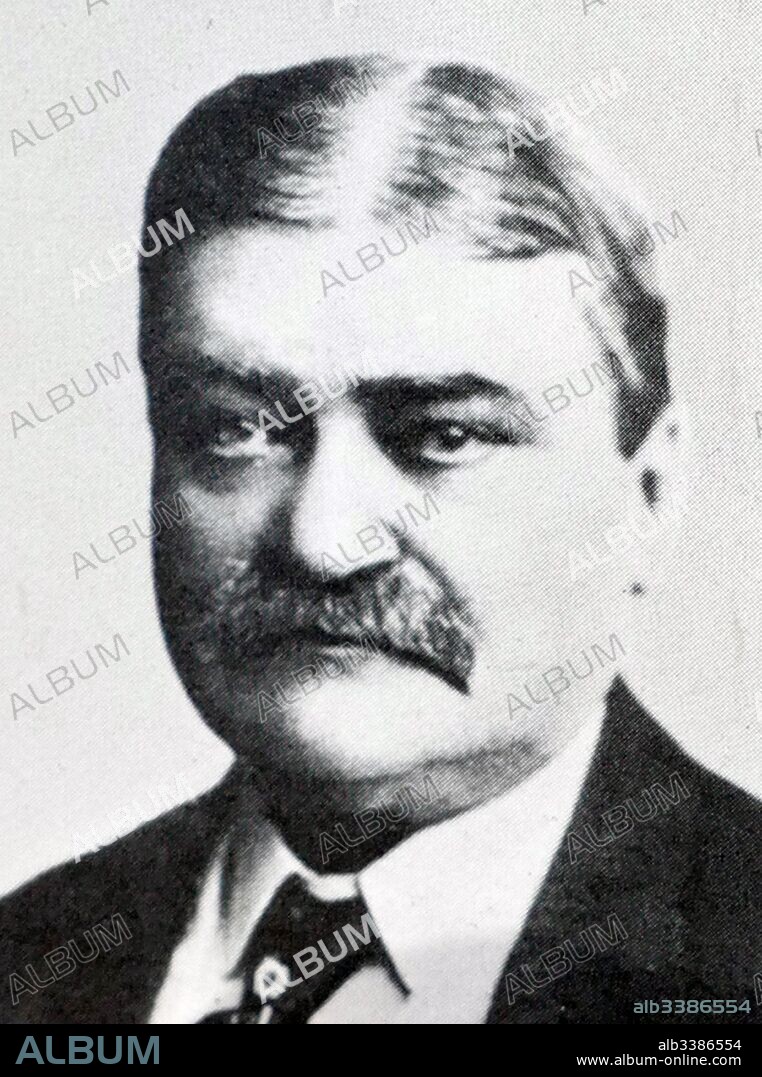 Photographic portrait of William Pinkerton (1846-1923) son of Allan Pinkerton (1819-1884) a Scottish American detective, spy and creator of the Pinkerton National Detective Agency. Dated 19th Century.