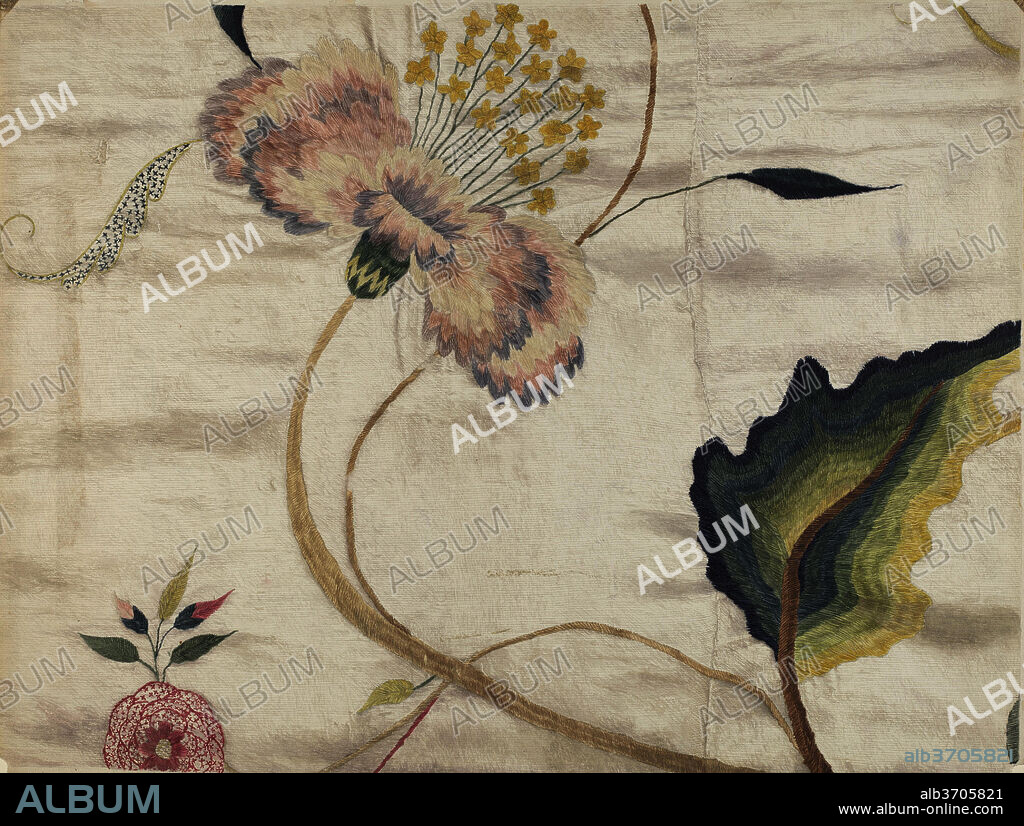 PHYLLIS DORR. Crewel Embroidery. Dated: c. 1936. Dimensions: overall: 41.8 x 55.9 cm (16 7/16 x 22 in.)  Original IAD Object: 16" high; 21 1/2" wide. Medium: watercolor and graphite on paper.