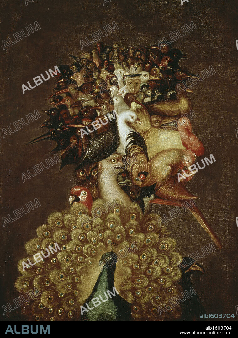 The Air  16th C.  Giuseppe Arcimboldi (1527-1593/Italian)  Dreyfus Bank Collection, Basel, Switzerland.