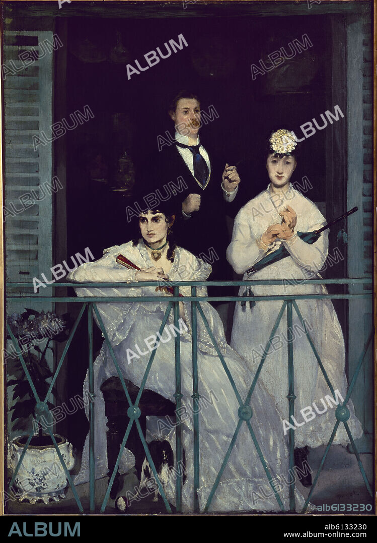 EDUARD MANET (1832-1883). EL BALCON.OLEO/LIENZO PINTURA DE 1868 - 170x124 CM.