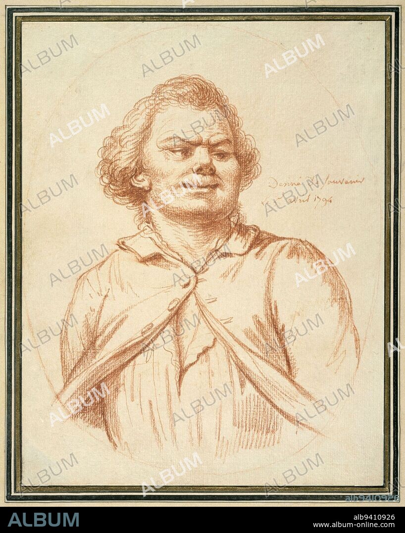 Danton on the way to execution, Wille, Pierre Alexandre, dit Wille fils, Draughtsman, Array, Graphic arts, Drawing, Height: 17.5 cm, Width: 22.6 cm.