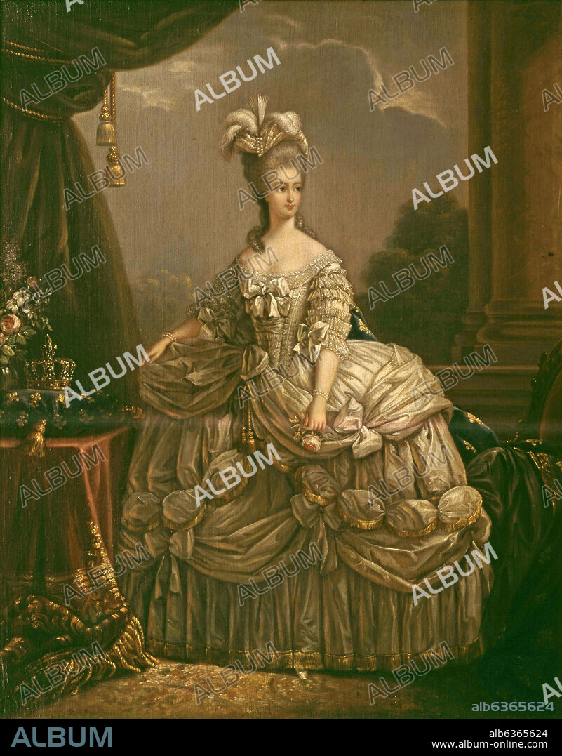 MARIE-LOUISE-ÉLISABETH VIGÉE-LEBRUN. RETRATO DE MARIA ANTONIETA REINA DE FRANCIA - 1778 - ROCOCO FRANCES.