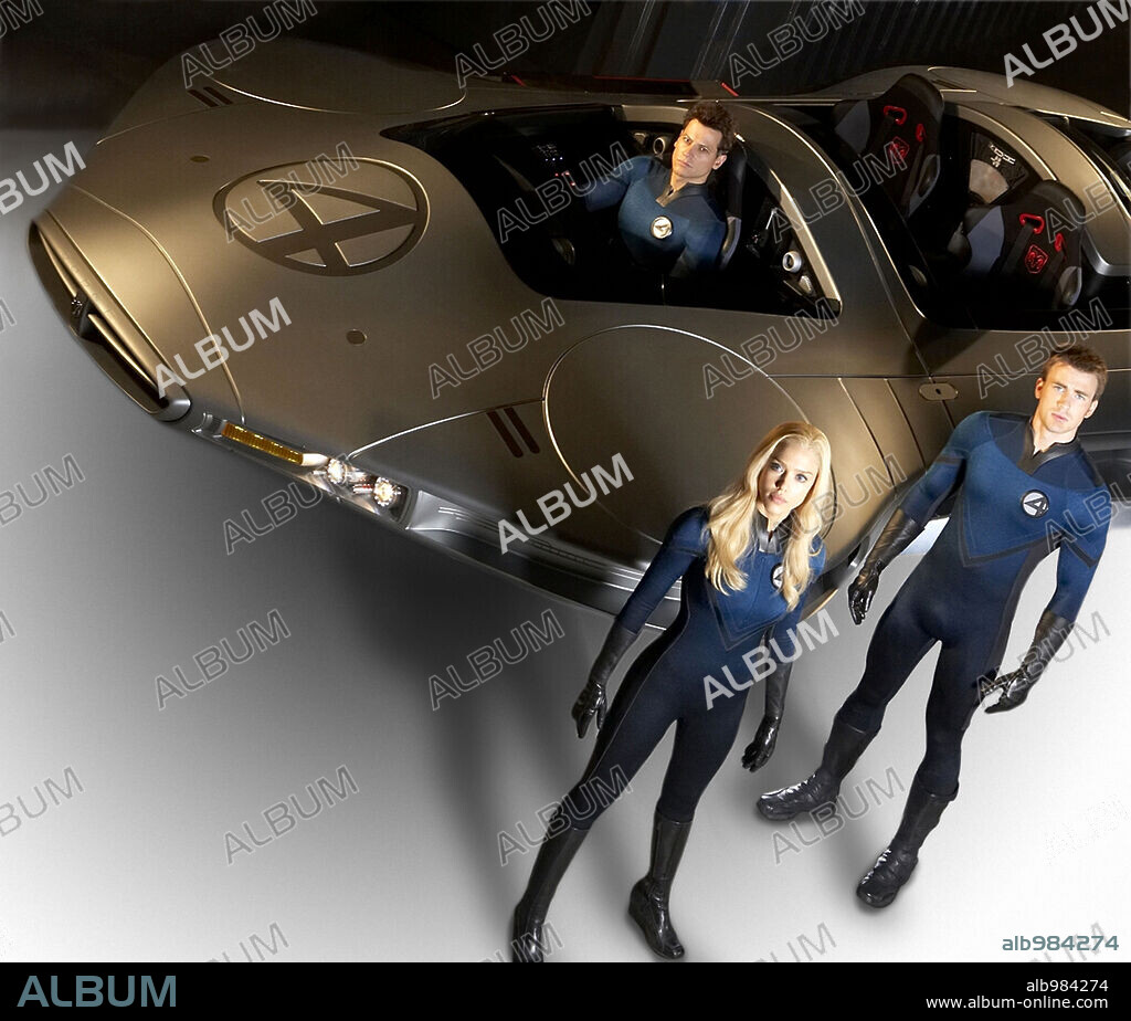 CHRIS EVANS, IOAN GRUFFUDD y JESSICA ALBA en LOS 4 FANTÁSTICOS Y SILVER SURFER, 2007 (4: RISE OF THE SILVER SURFER), dirigida por TIM STORY. Copyright 20TH CENTURY FOX.