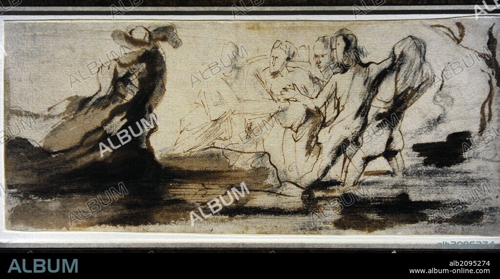 Anthony van Dyck (1599-1641). Flemish Baroque artist. Diana and Actaeon. 1618-1620. Alte Pinakothek. Munich. Germany. Temporary exhibition.