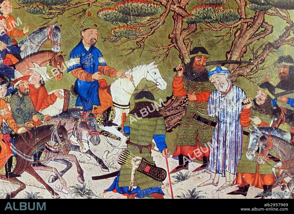 Ardashir I or Ardeshir I (180–242 AD), founder of the Sasanian Empire, captures the western vassal states of the now-defunct Arsacid Empire. Mongole school of painting 14th century.