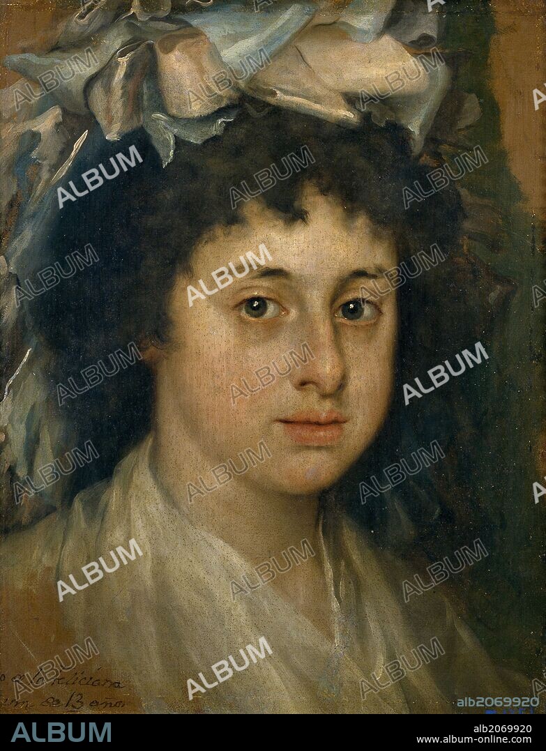 FRANCISCO BAYEU Y SUBIAS. Francisco Bayeu y Subías / 'Feliciana Bayeu, hija del pintor', 1787, Escuela Española, Óleo sobre Lienzo, 38 cm x 30 cm, P07109.
