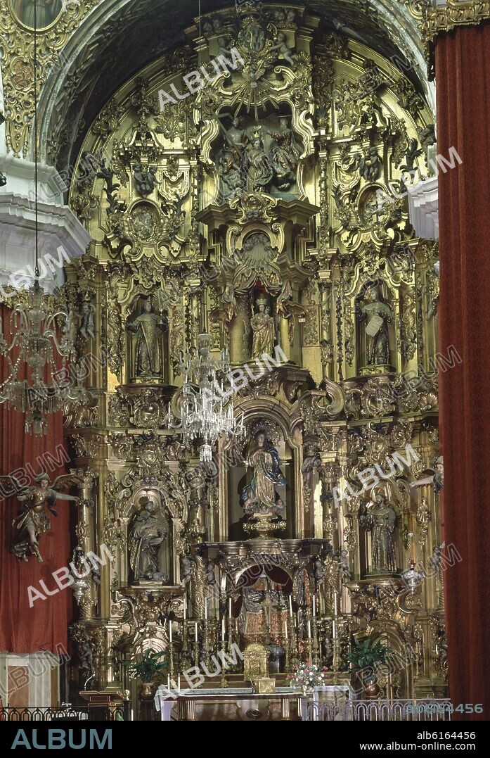 GONZALO FERNÁNDEZ DE POMAR. RETABLO MAYOR DE FINALES DEL SIGLO XVIII - ESTILO ROCOCO.
