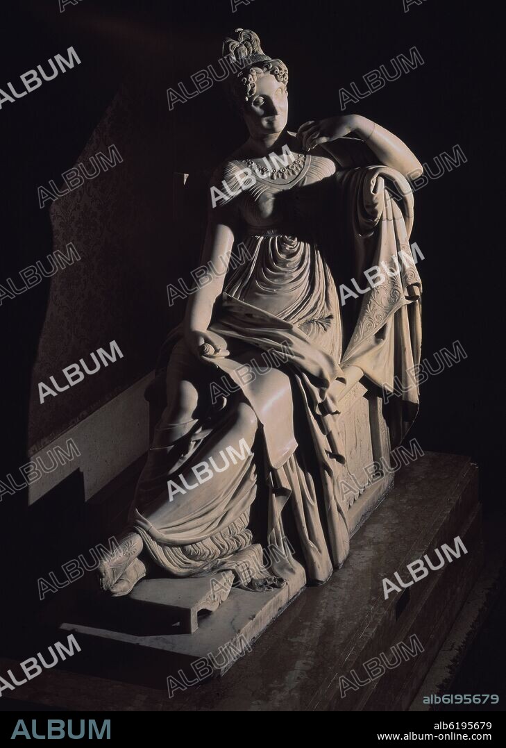 JOSÉ ÁLVAREZ CUBERO. ESCULTURA - MUJER RECLINADA - NEOCLASICISMO ESPAÑOL.