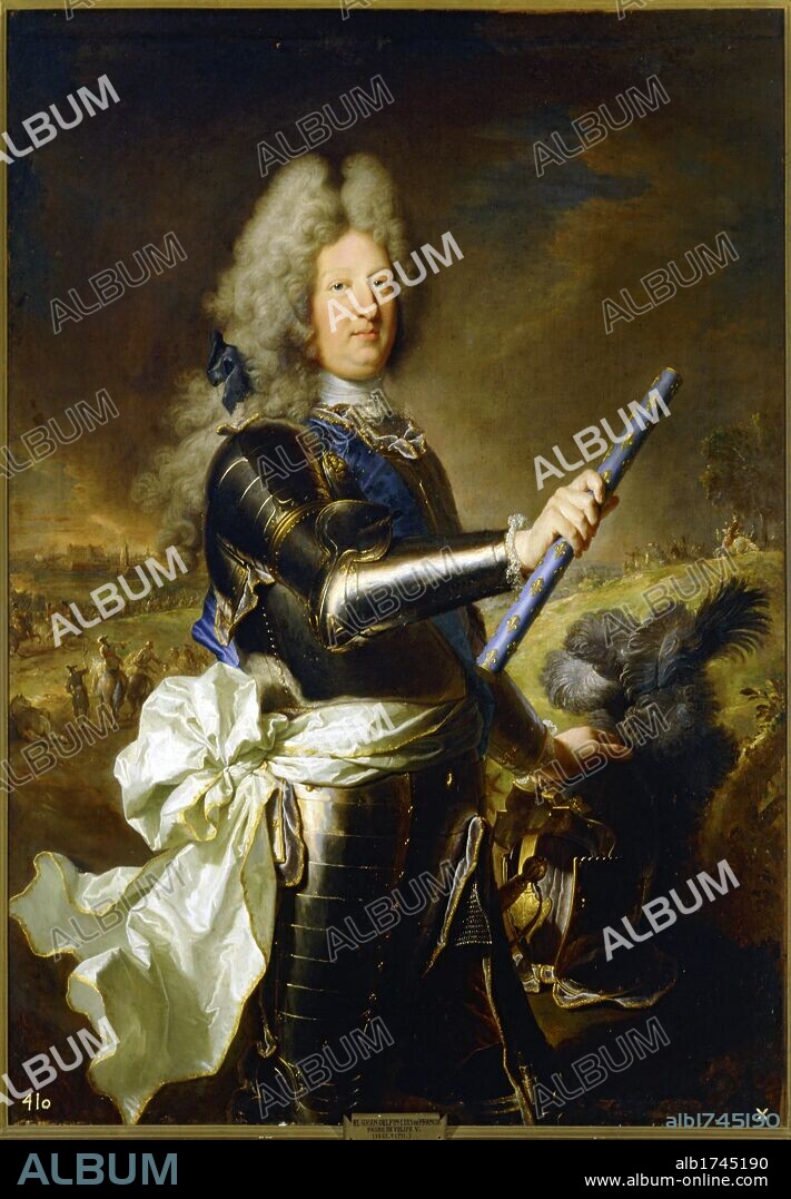 Luis de Francia, conocido como Luís, el Gran Delfín. Padre de Felipe V (1661-1711). Fue príncipe de Francia. Hyacinthe Rigaud, pintor francés de origen catalán (1659-1743).