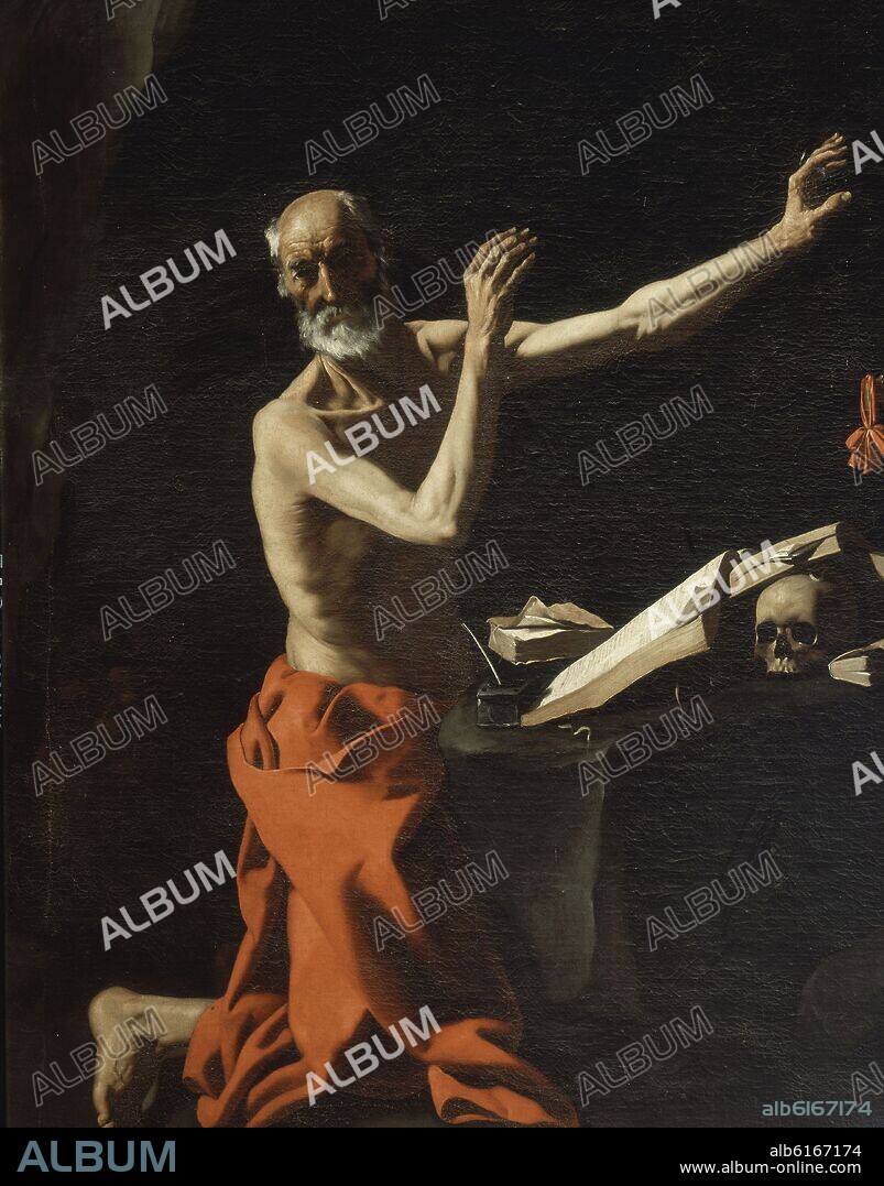 FRANCISCO DE ZURBARAN. DETALLE DE LA TENTACION DE SAN JERONIMO - 1639 - O/L - 198x245 - BARROCO ESPAÑOL.