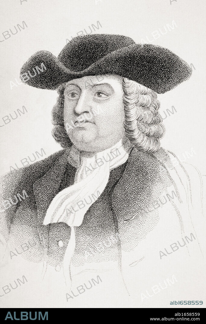William Penn 1644-1718 English Quaker leader From Old England's Worthies by Lord Brougham and others published London circa 1880's.