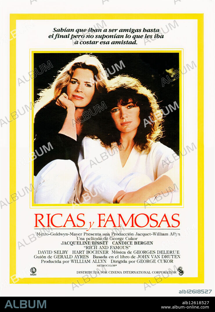 CANDICE BERGEN y JACQUELINE BISSET en RICAS Y FAMOSAS, 1981 (RICH AND FAMOUS), dirigida por GEORGE CUKOR. Copyright M.G.M.