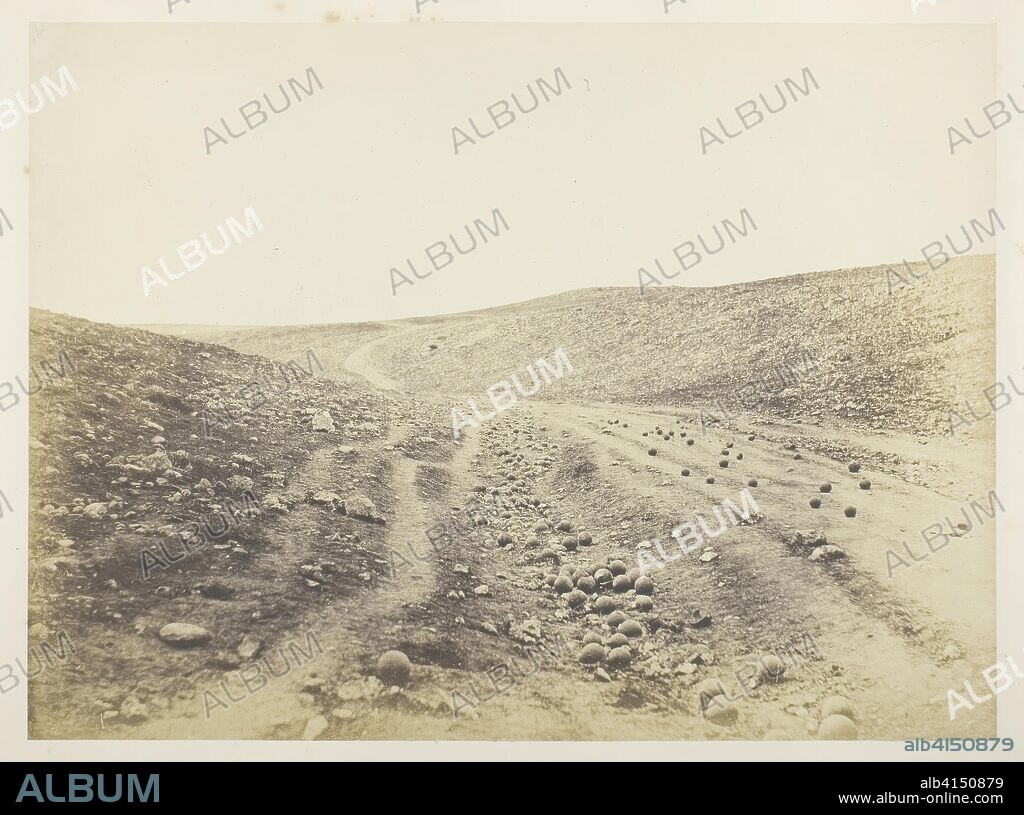 The Valley of the Shadow of Death. Roger Fenton; English, 1819-1869. Date: 1855. Dimensions: 27 × 36.4 cm (image/paper); 42.5 × 58.9 cm (mount). Salted paper print, plate 8 from the album "Photographs Taken in the Crimea" (1856). Origin: England.