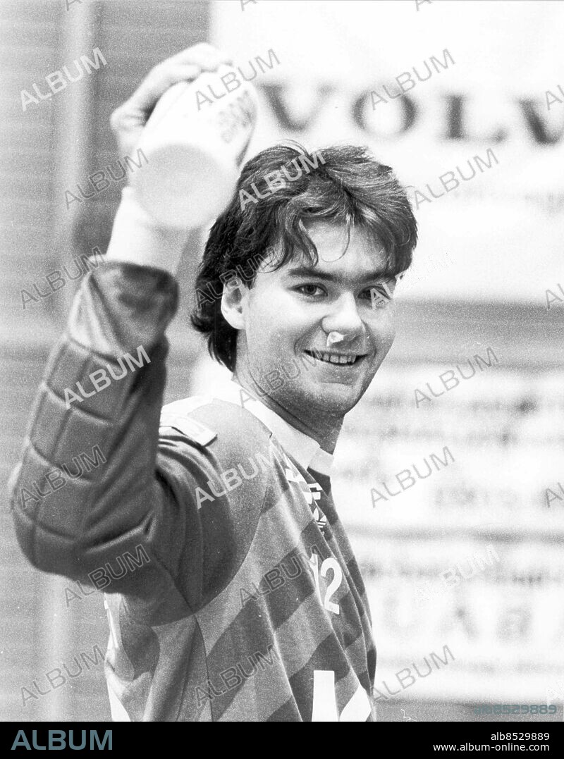 GÖTEBORG 1985-01-07.. Joakim Damm - handbollsmålvakt i Redbergslid, RIK. *** Local Caption *** GP Foto: Erik Lindahl / Kamerareportage / TT / Kod: 2524.