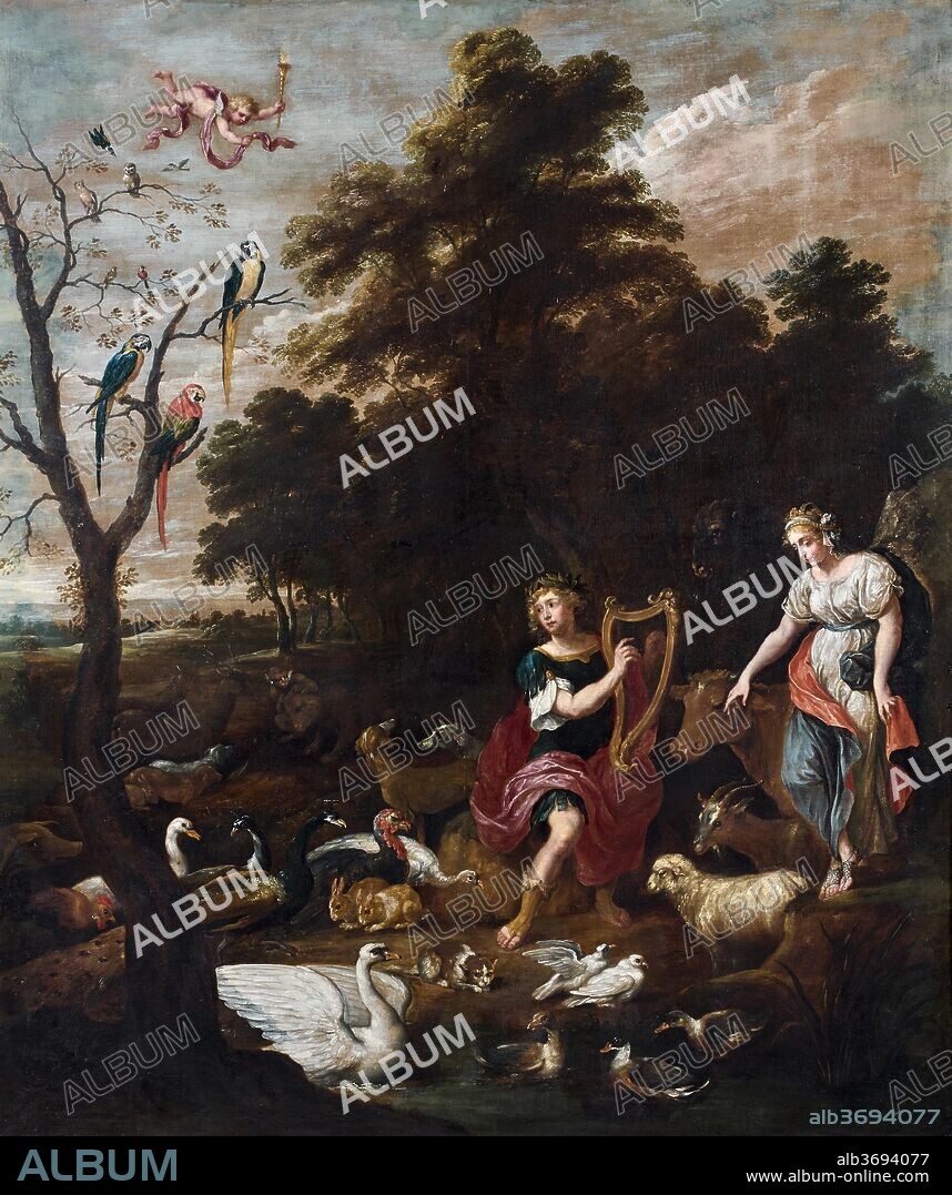DAVID TENIERS EL JOVEN. Orpheus among the animals.