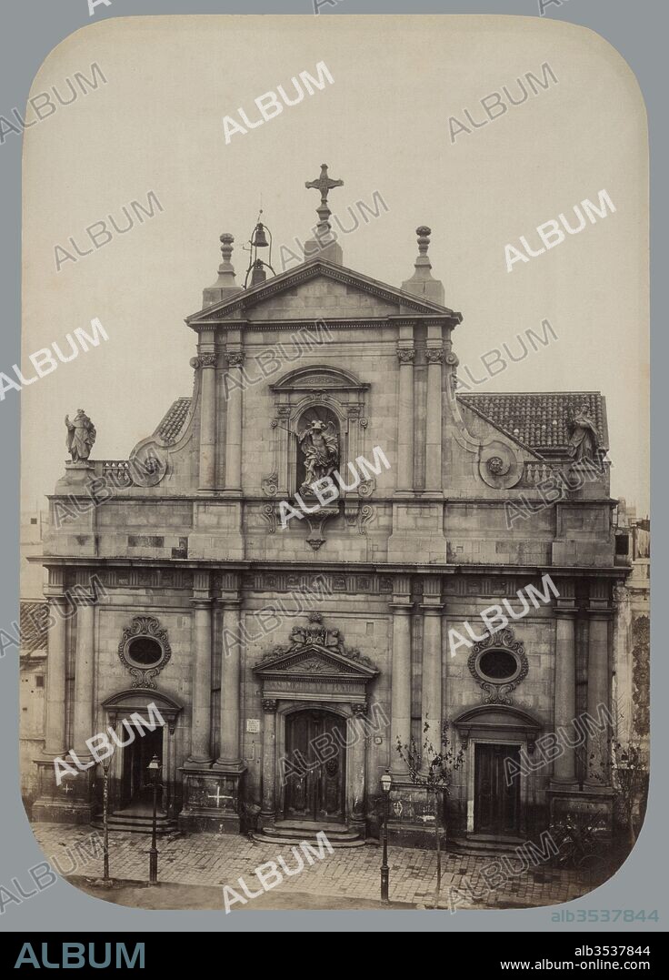 Colección Bellezas de Barcelona. Iglesia de San Miguel del Puerto en la Barceloneta. Fotografía a la albúmina. Año 1874.