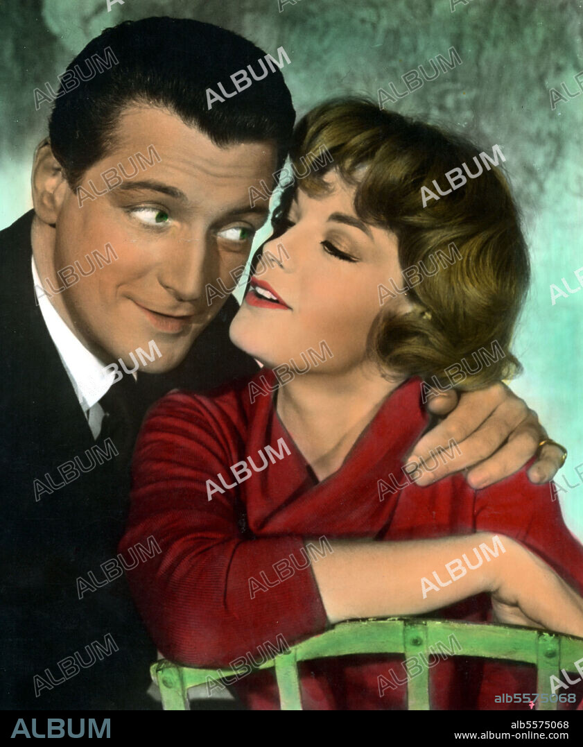 CARLOS THOMPSON und ROMY SCHNEIDER in DIE HALBZARTE, 1959, unter der Regie von ROLF THIELE. Copyright Cosmopol-Film.