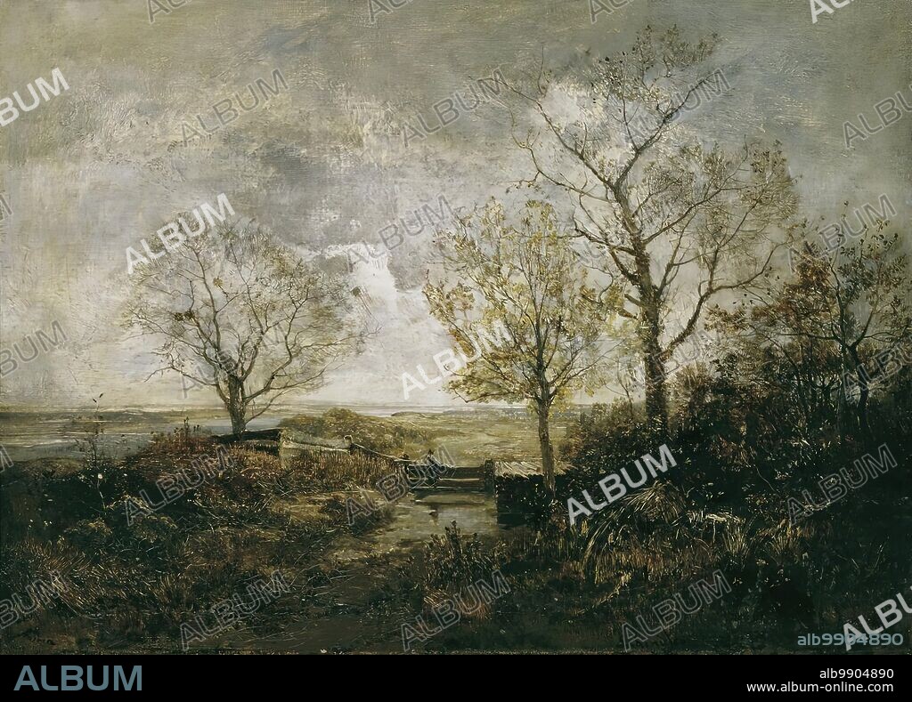 EMIL JAKOB SCHINDLER. Autumn landscape by the river, c1887/1888.