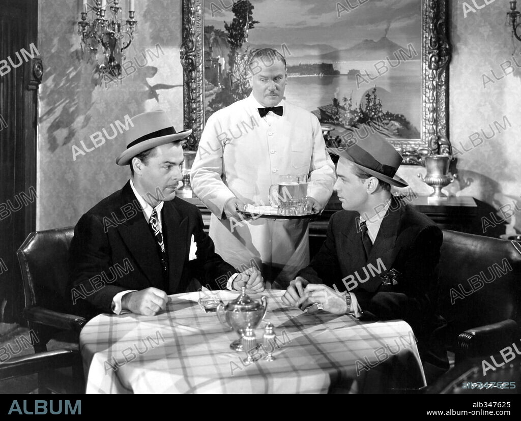 ALAN LADD y BRIAN DONLEVY en LA LLAVE DE CRISTAL, 1942 (THE GLASS KEY), dirigida por STUART HEISLER. Copyright PARAMOUNT PICTURES.