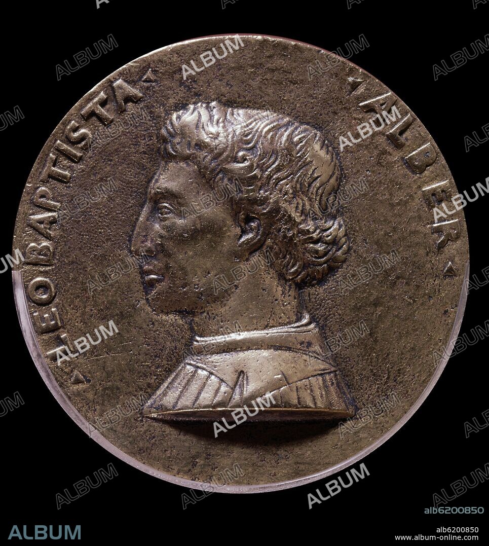 MATTEO DE PASTI. MEDALLA ITALIANA-LEON BAUTISTA ALBERTI-S XV/XVI- ARQUITECTO Y ESCRITOR- 1404/1472.