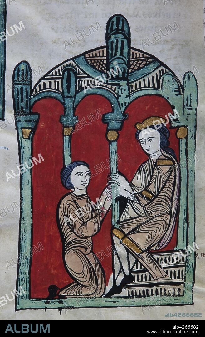 Liber feudorum maior', cartulario escrito por Ramón de Caldes, siglo XII.