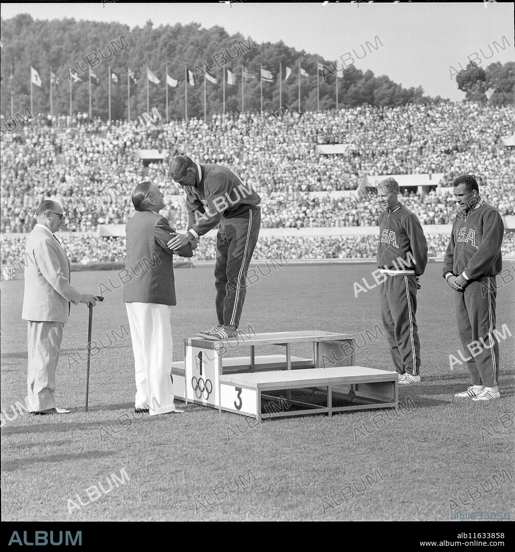 Rome 1960: final 400m hurdles; 1 Davis, 2 Cushman, 3 Howard, USA.