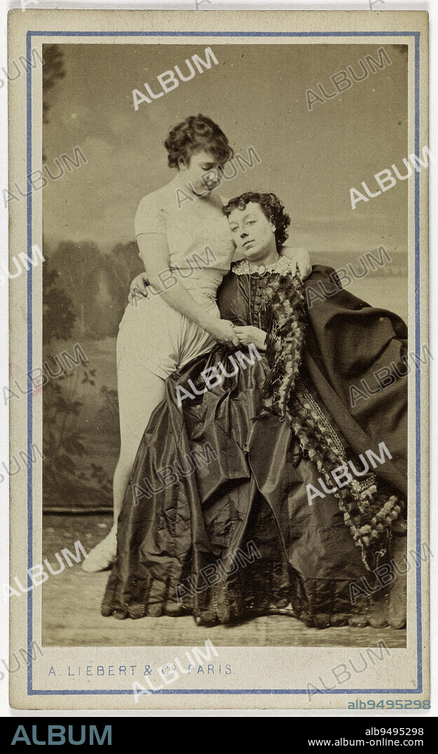 Portrait of Adah Isaacs Menken (1835-1868), woman of letters, actress and dancer, Liébert, Alphonse, Photographer, Between 1860 and 1890, 2nd half of the 19th century, Graphic Arts, Photography, Albumen print, Dimensions of the work: Height: 9 cm, Width: 5.5 cm.