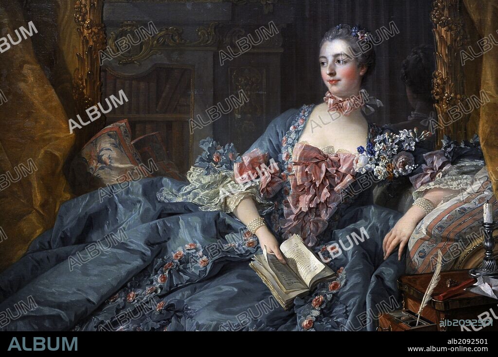 FRANÇOIS BOUCHER. ARTE ROCOCO. FRANCIA. François Boucher (1703-1770). Pintor francés, que gustó del estilo galante, propio de la época rococó. "Madame Pompadour", 1758. Jeanne-Antoinette Poisson, marquesa de Pompadour (1721-1764). Cortesana francesa, favorita del monarca Luís XV. Alte Pinakothek. Munich. Alemania.