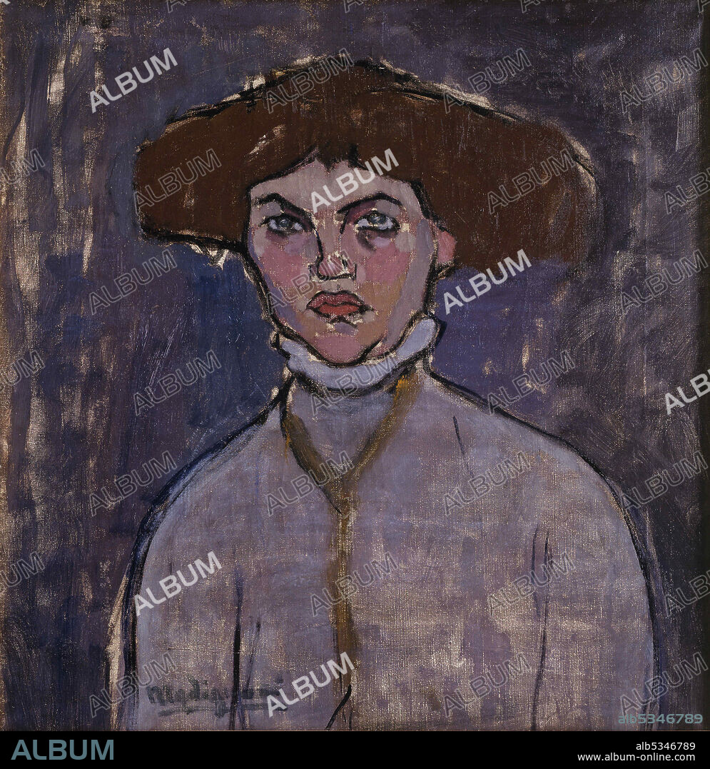 AMEDEO MODIGLIANI. Buste de jeune femme.