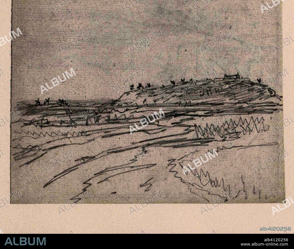 Montmartre from a great distance. Draughtsman: Georges Michel. Dating: 1773 - 1843. Measurements: h 86 mm × w 110 mm.