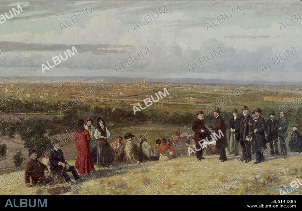 JUAN JOSE GARATE (1870-1939). VISTA DE ZARAGOZA.