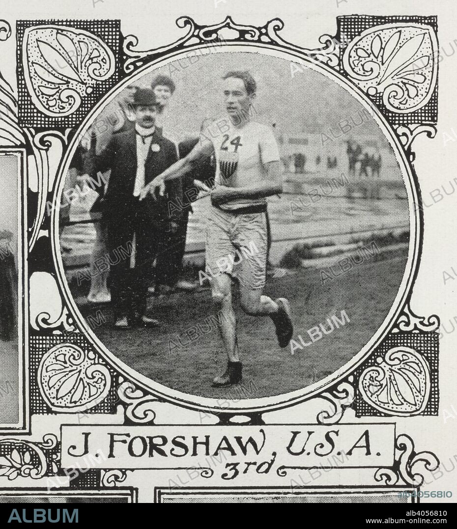 Joseph Forshaw, Jr. (1881 â€“ 1964). American athlete who competed for the United States in the 1908 Summer Olympics Marathon where he won the bronze medal. .