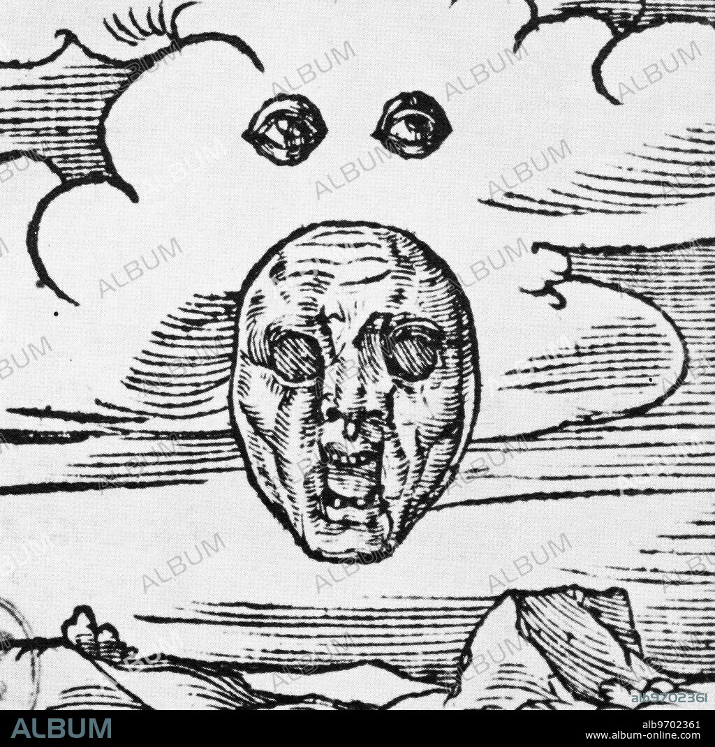 Horus Apollo de Aegypte , 1543. ' The painted a face without eyes , and above it , eyes , for by the eyes they signified the gods and by the face without eyes those who are in a lowly place and obfuscated by darkness '.