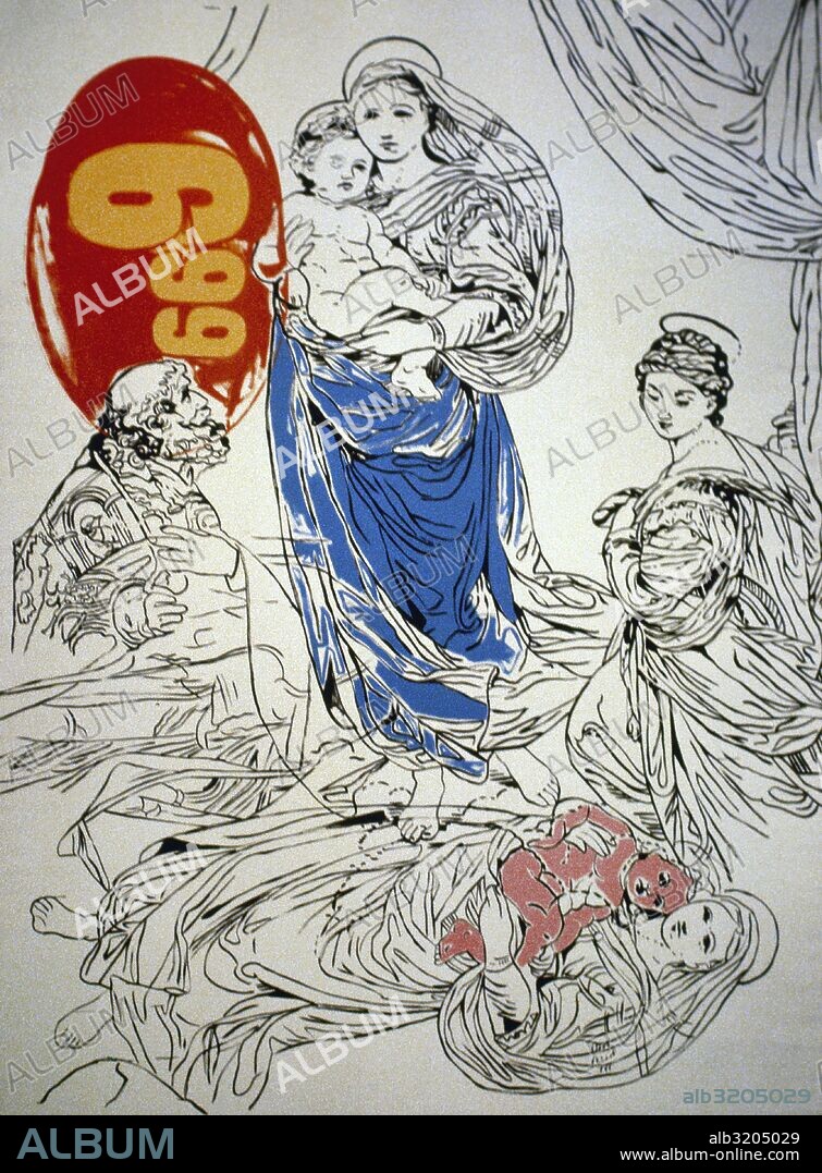 Andy Warhol (1928-1987). American artist. Raphael 1-6.99, 1985. Acrylic and serigraphy.