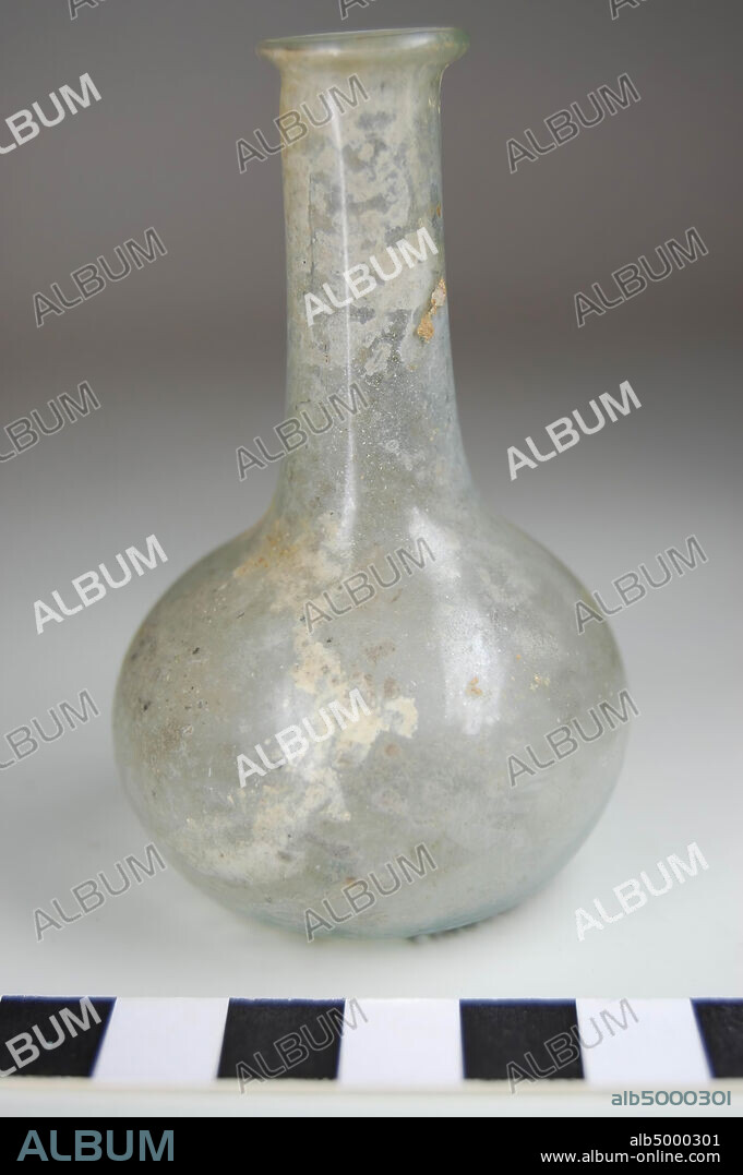 Isings 26., unguentarium, glass, ca. 8,3 cm, roman time, Turkey.
