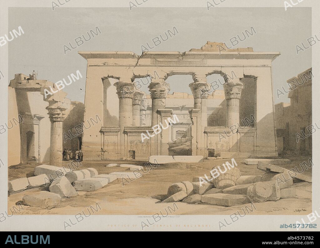 Egypt and Nubia, Volume I: Portico of the Temple of Kalabshe, 1847.